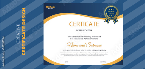 Certificate template with elegant elements for college schools other institute