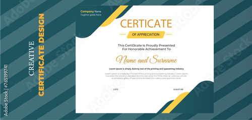 Certificate template with elegant elements for college schools other institute