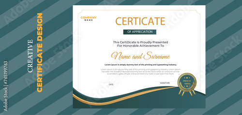 Certificate template with elegant elements for college schools other institute