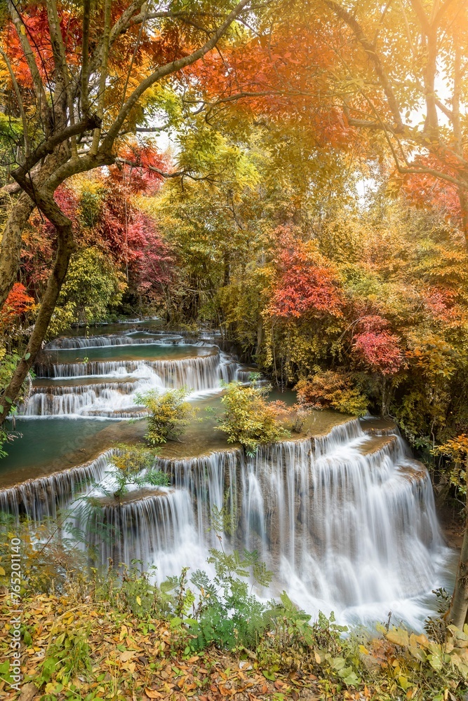 Huai Mae Khamin Waterfall Tier 4 Khuean Srinagarindra National Park Kanchanaburi Thailand 3