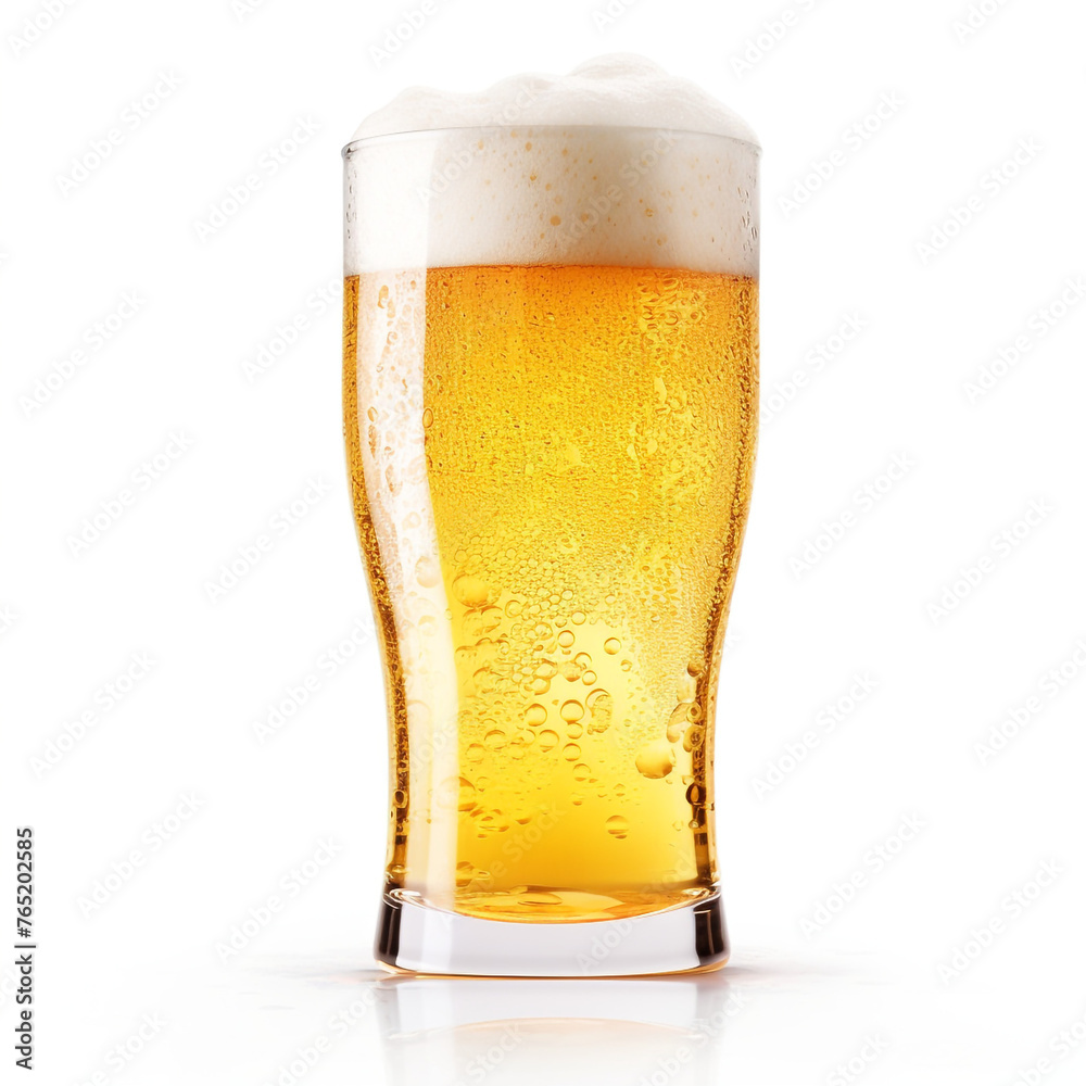 beer isolated on white background сreated with Generative Ai beer isolated on white background сreated with Generative Ai