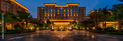 The Luminary Night View of the Luxurious JW Marriott Hotel: A Symphony of Architecture and Elegance photo