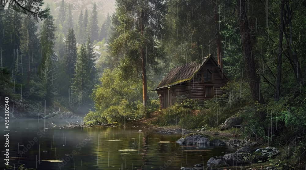 House amidst a rainy forest
Seamless looping 4k time-lapse virtual video animation background. Generated AI House amidst a rainy forest
Seamless looping 4k time-lapse virtual video animation background. Generated AI