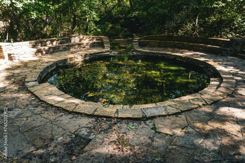 Buffalo Springs at Chickasaw National Recreation Area. National spring with masonry constructed in the 1930s by Civilian Conservation Corps (CCC) for former Platt National Park.