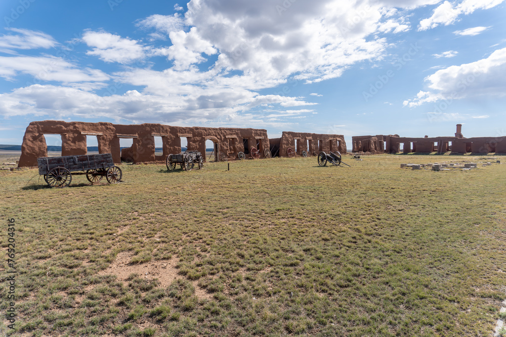 Fort Union National Monument in New Mexico. Preserves fort's adobe