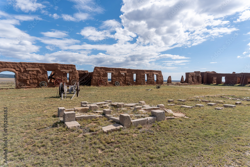 Fort Union National Monument in New Mexico. Preserves fort's adobe