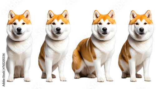 Set of three dog isolated on transparent background. Concept of pet. PNG Lassie , Balto , Hachiko , Dog isolated on transparent background. Concept of animals. Animals PNG © Saqib