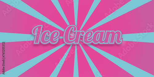 beautiful ice cream text effect design 