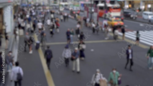 Wallpaper Mural Anonymous Pedestrians Walking on Wide Sidewalk Outside Shinjuku Station in Tokyo Torontodigital.ca
