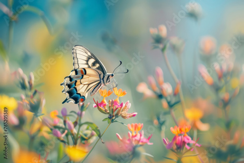Butterfly on Wildflowers © spyrakot