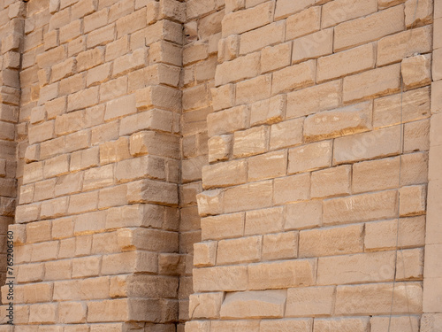 Brick texture of the Karnak temple of the god Amon Luxor   Egypt