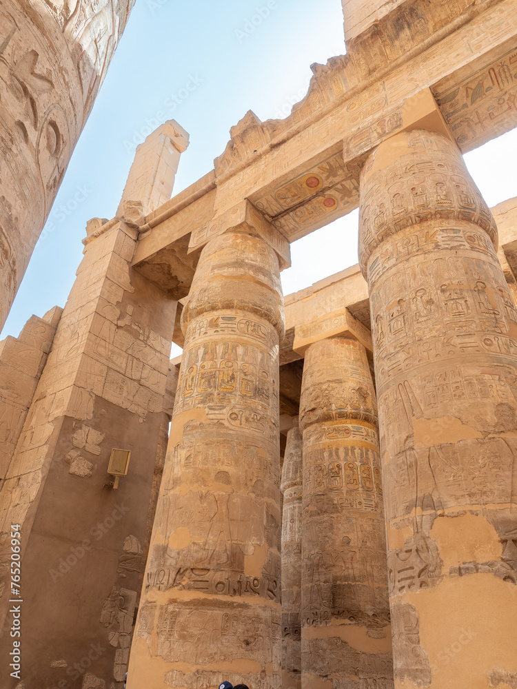 Great Hipostyle Hall at the Temple of Karnak Luxor Egypt
