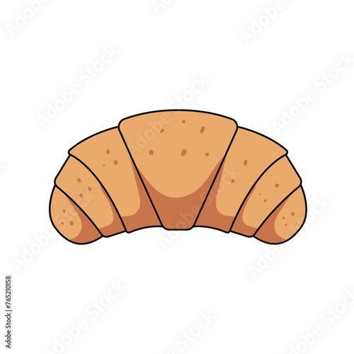 Isolated delicious french croissant