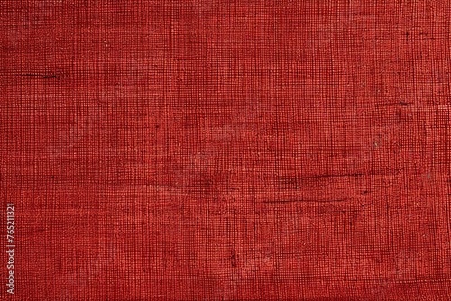 Red raw burlap cloth for photo background, in the style of realistic texture