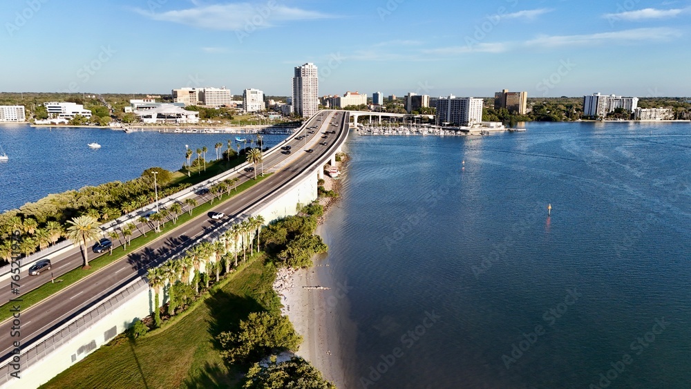 The bridge to downtown Clearwater, Florida