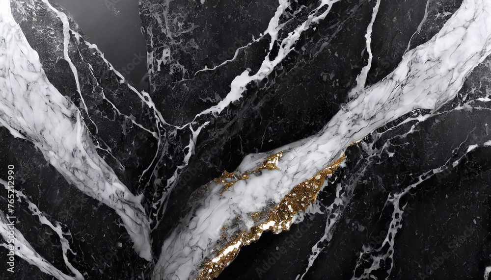 Fototapeta premium Czarne tło abstrakcyjne do projektu, tekstura marmuru, wzór w kształcie fal, tapeta
