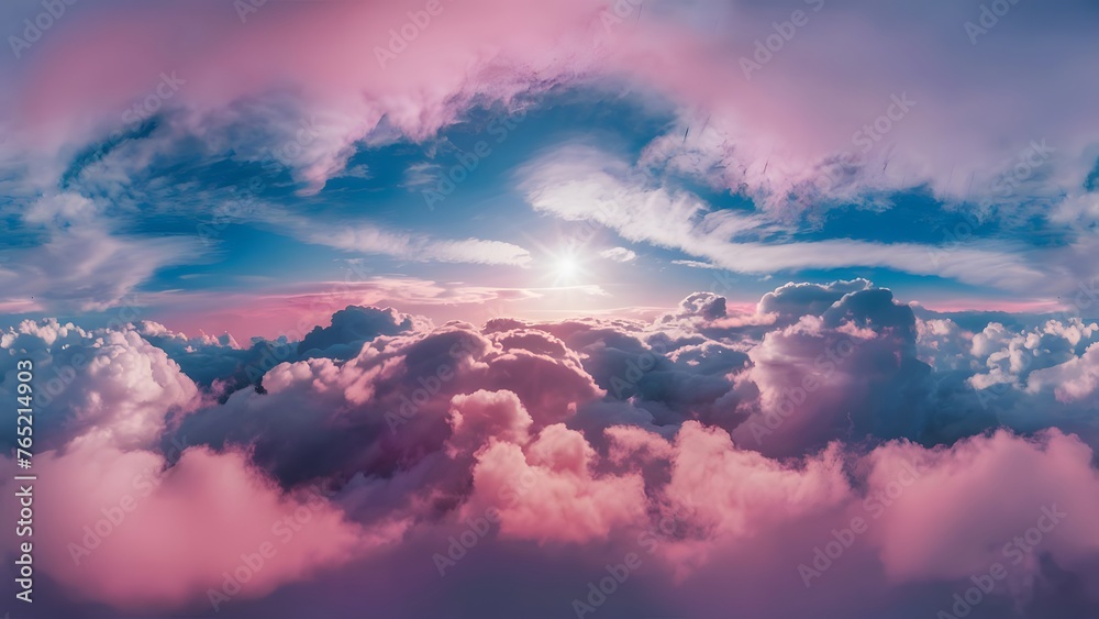 the sun shines above the beautiful clouds. ai generative the sun shines above the beautiful clouds. ai generative