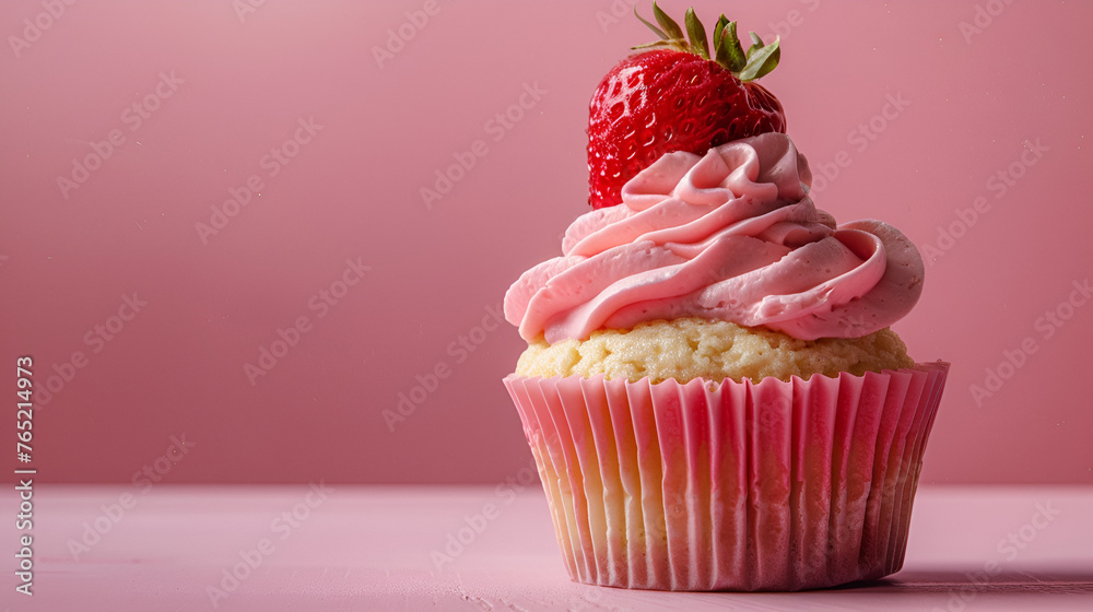  Bright-toned product photo of strawberry cream