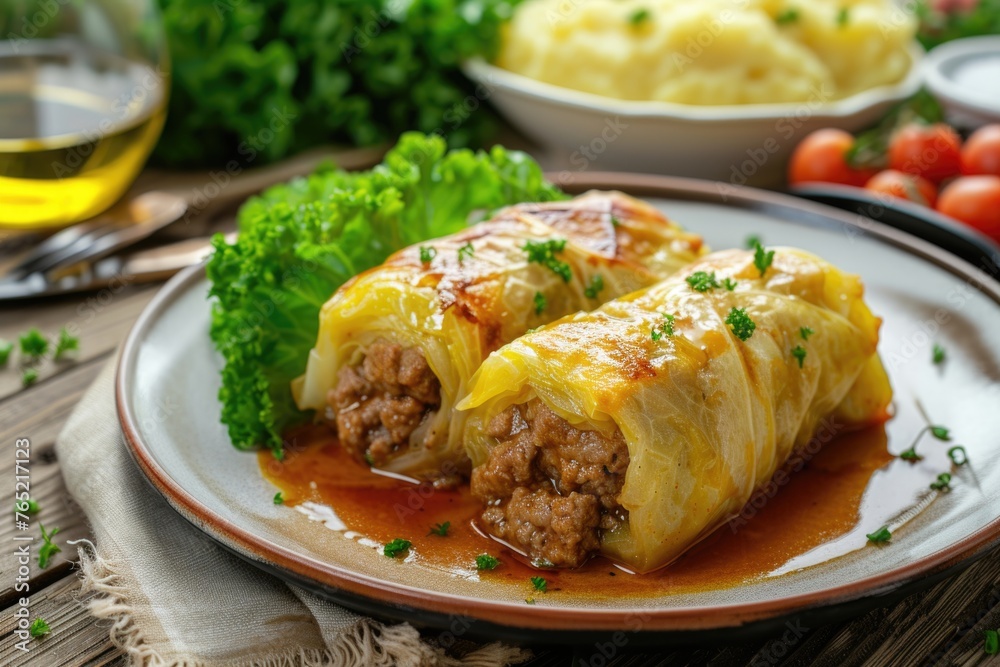 Traditional Cabbage Rolls from German and Polish Cuisine