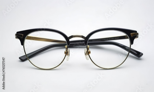 Glasses on white background