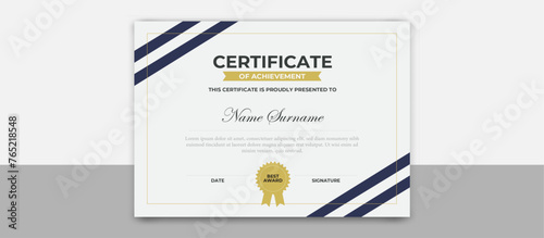 Flat certificate template