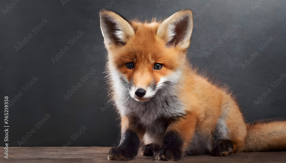 Curious Observer. Baby Fox Gazing into the Night. Curious Observer. Baby Fox Gazing into the Night.