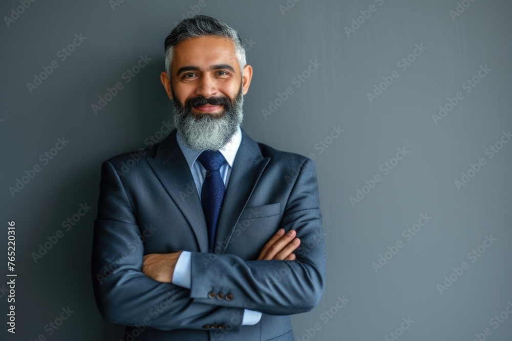 Confident Indian and Arabic leaders in office