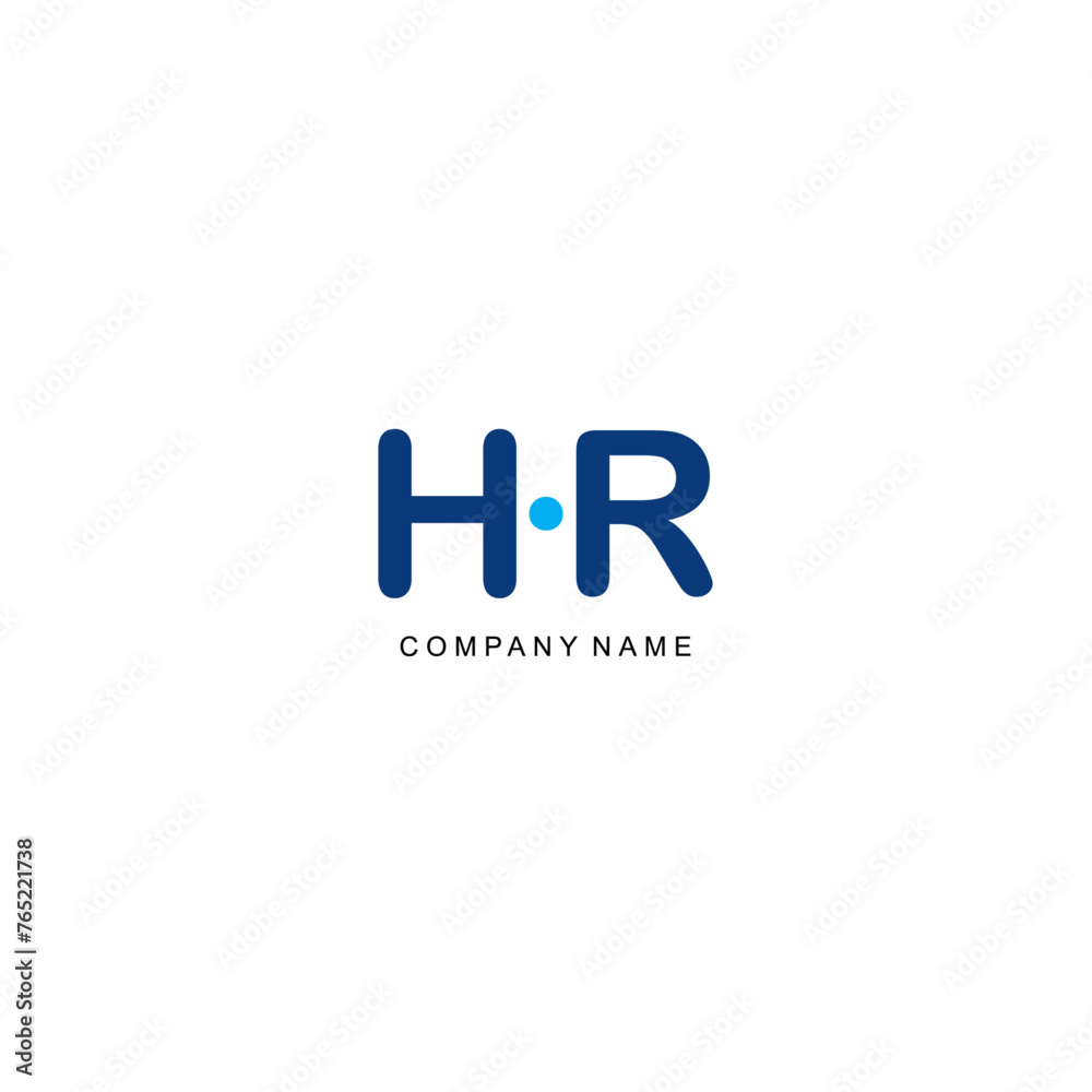Initial HR logo company luxury premium elegance creativity
