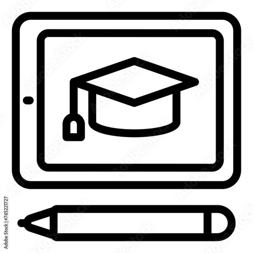 Tablet for education icon