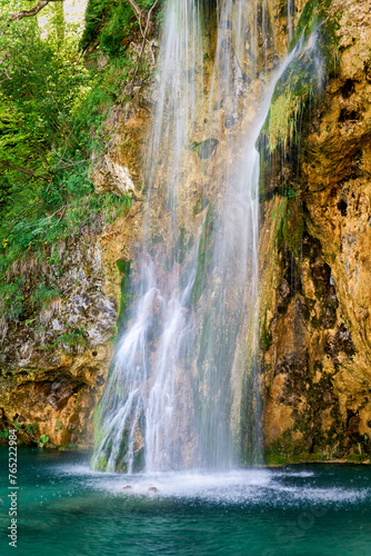 Waterfall at Plitvice Lakes National Park, Lika, Croatia