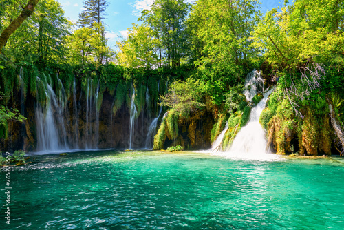 Galovac waterfall at Plitvice Lakes National Park  Lika  Croatia