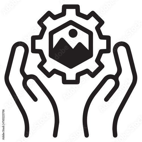 illustration of a person holding a symbol of the house