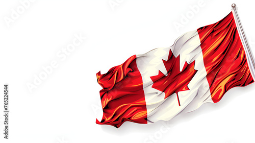 Canada flag isolated on white background