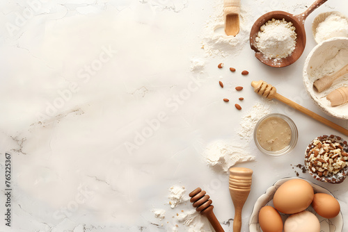 Modern baking background, baking for text, presentations, newsletters and books