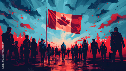 Happy Canada Day illustration photo