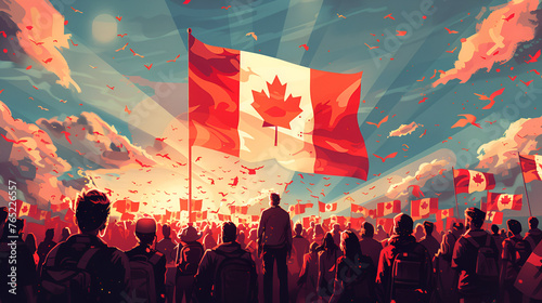 Happy Canada Day illustration photo