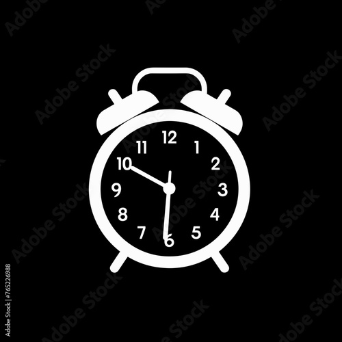 alarm clock isolated on black