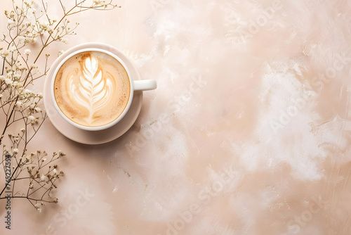 Modern tasty coffee background, coffee wallpaper for text, articles, newsletters
