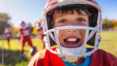 boy with face and dental shield in the middle of training generative ai