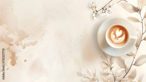 Modern tasty coffee background  coffee wallpaper for text  articles  newsletters