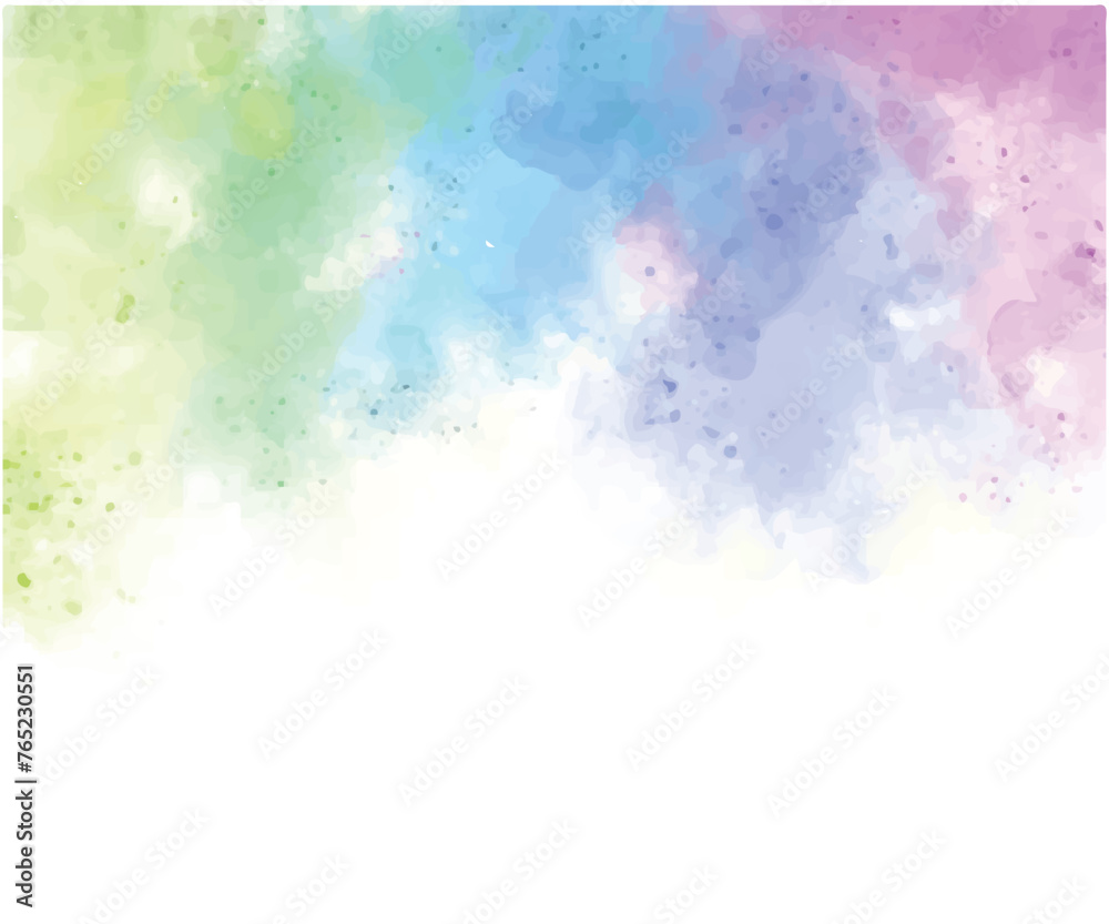 Colorfull cloud watercolor background hand-drawn. vintage background website wall or paper illustration