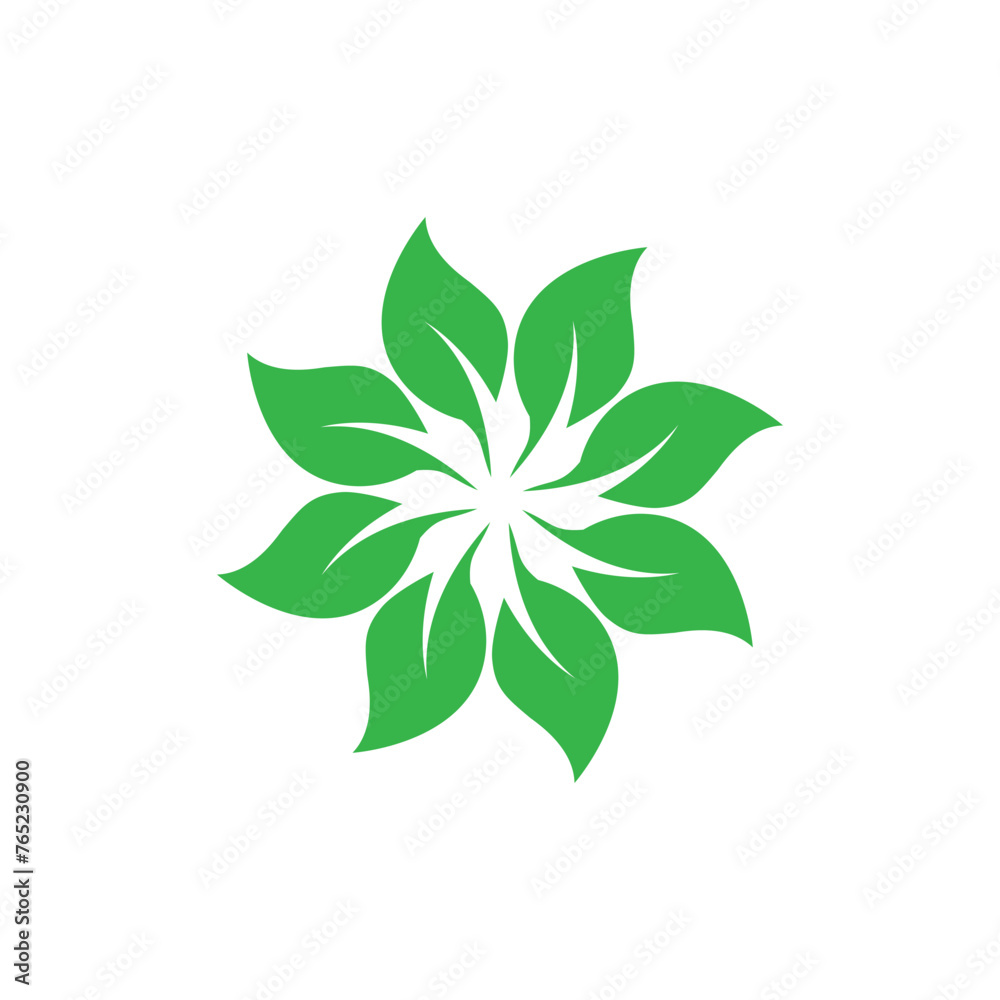 Green leaf logo vector template element symbol design Green leaf logo vector template element symbol design