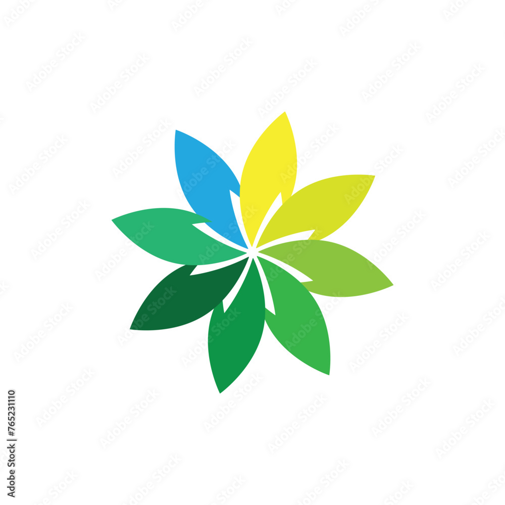 Green leaf logo vector template element symbol design Green leaf logo vector template element symbol design