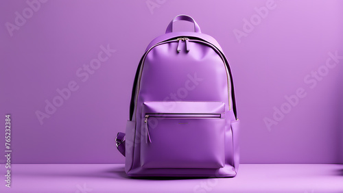 3D Purple Backpack Symbol of Modern eLearning Ideal for College and Academic Visuals