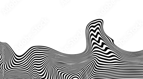 Indie Aesthetic Trippy Wave Pattern, Retro Psychedelic Background