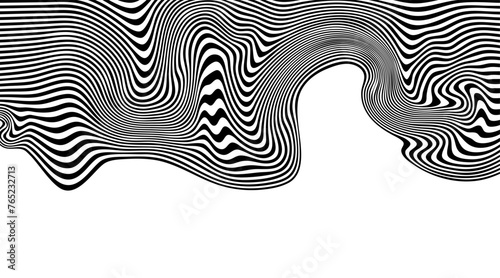Indie Aesthetic Trippy Wave Pattern, Retro Psychedelic Background