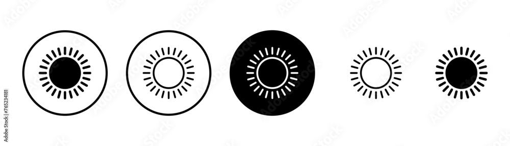 Sun icon vector isolated on white background. Sun vector icon Sun icon vector isolated on white background. Sun vector icon