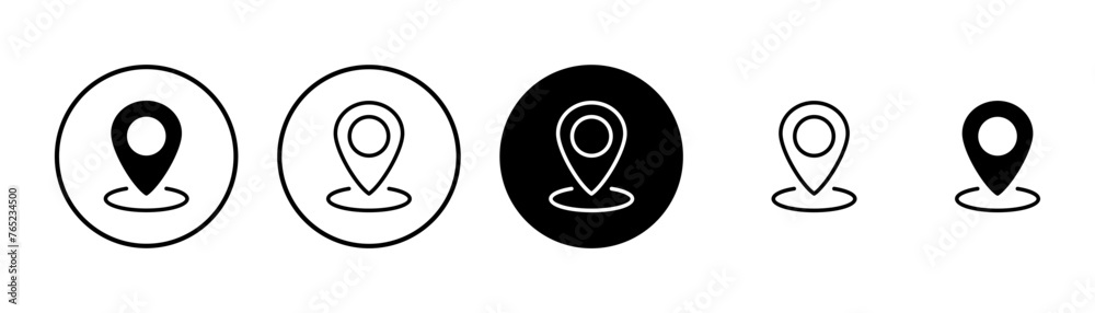 Pin icon vector isolated on white background. Location icon. Map pointer icon. Point. Locator. Address Pin icon vector isolated on white background. Location icon. Map pointer icon. Point. Locator. Address