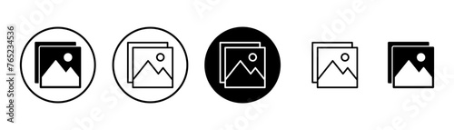 Picture icon vector isolated on white background. Picture vector icon. photo gallery icon vector