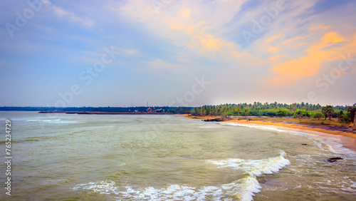 Vattakottai Beach view from the fort, Kanyakumari, Tamilnadu, India